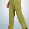 Montrez Women's Comfort Fit Cargo Pants - Light Green