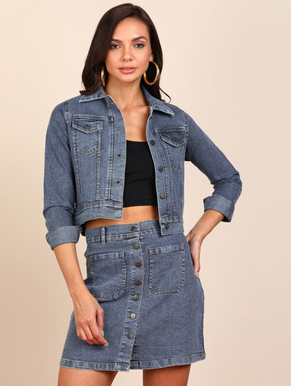 Montrez Women’s Comfort Stylish Denim Co-ords Dress