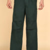 Montrez Men’s Baggy Comfort Fit Cargo Pants - Bottle Green