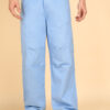 Montrez Men’s Baggy Comfort Fit Cargo Pants - Sky Blue