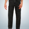Montrez Men’s Denim Comfort Fit Cargo Pants - Dark Grey