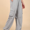 Montrez Women’s Parachute Comfort Fit Cargo Pants - Grey