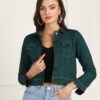 Montrez Women's Stylish Denim Jackets - Green