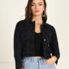 Montrez Women's Stylish Denim Jackets - Black