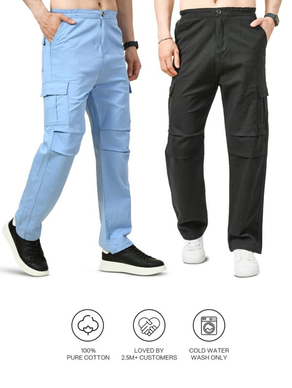 Montrez Men’s Comfort Fit Cargo Pants Combo